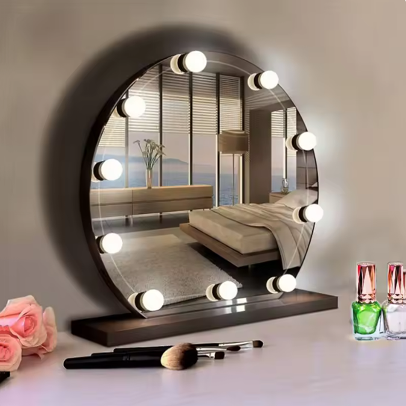 Dressing Table Vanity With Lighted Mirror - Lampe de maquillage Hollywood avec miroir