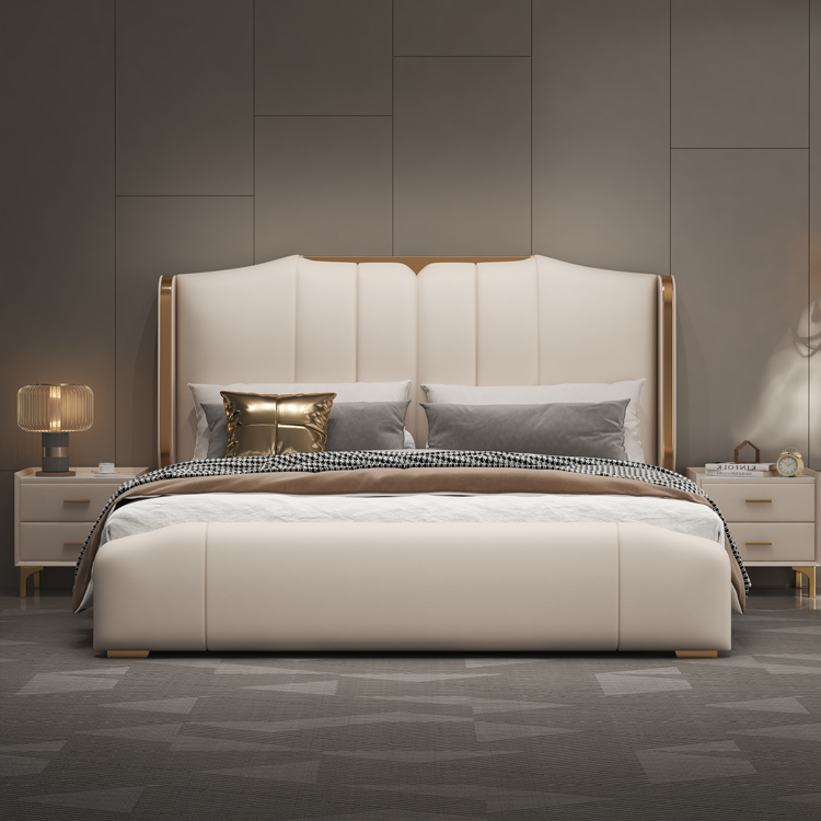 King Size Bed Frame With Storage Drawers - Lit Double King Size Moderne de