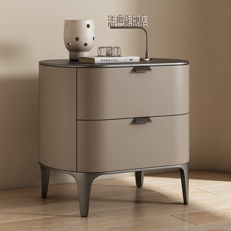 Solid Wood Nightstand 2 Drawers - Tables de chevet de luxe en