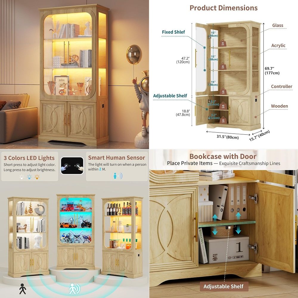 Storage - Vitrine avec portes en verre et