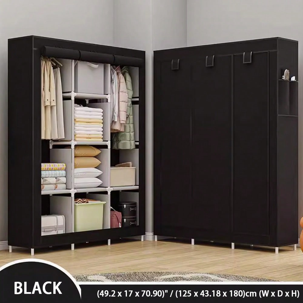Wardrobe Closet Portable Fabric Cover - Armoire portable de 71 pouces, moderne,