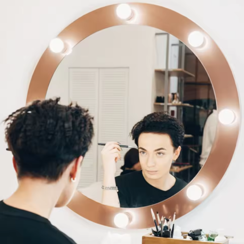 Dressing Table Vanity With Lighted Mirror - Lampes LED de Maquillage pour Femme,