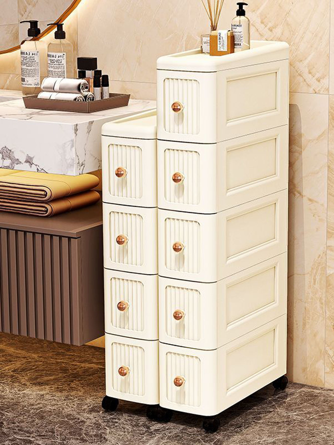 Tables - Armoire de rangement à espaces étroits