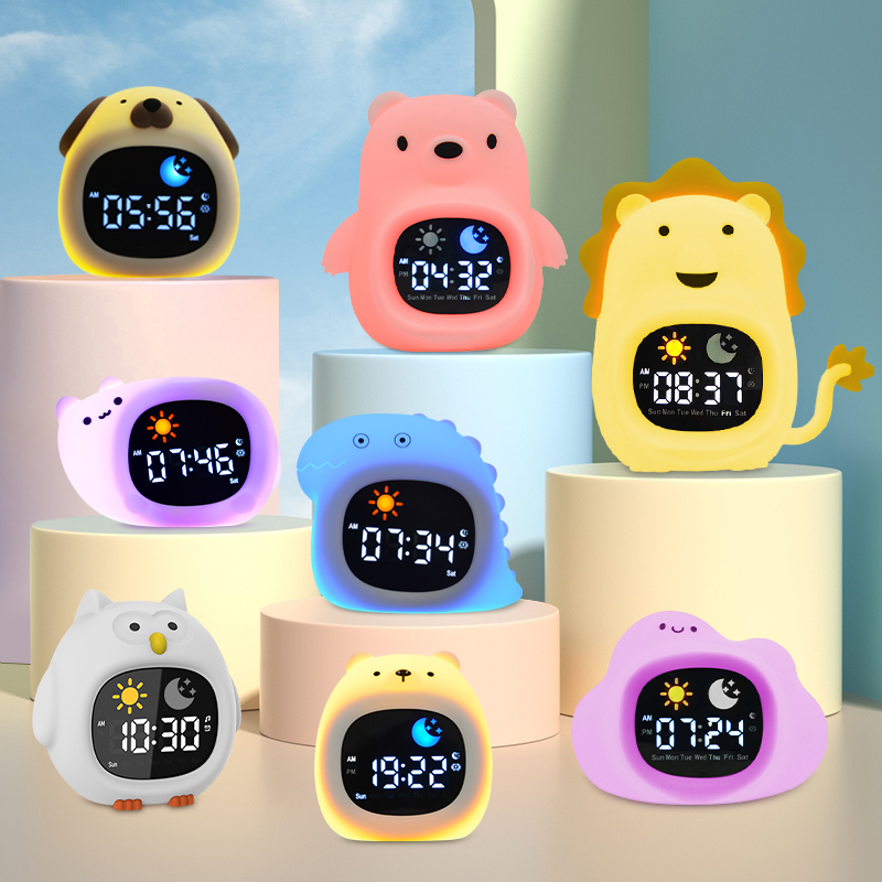 Floating Nightstand With Led Light - Veilleuse horloge chat bébé sommeil formation