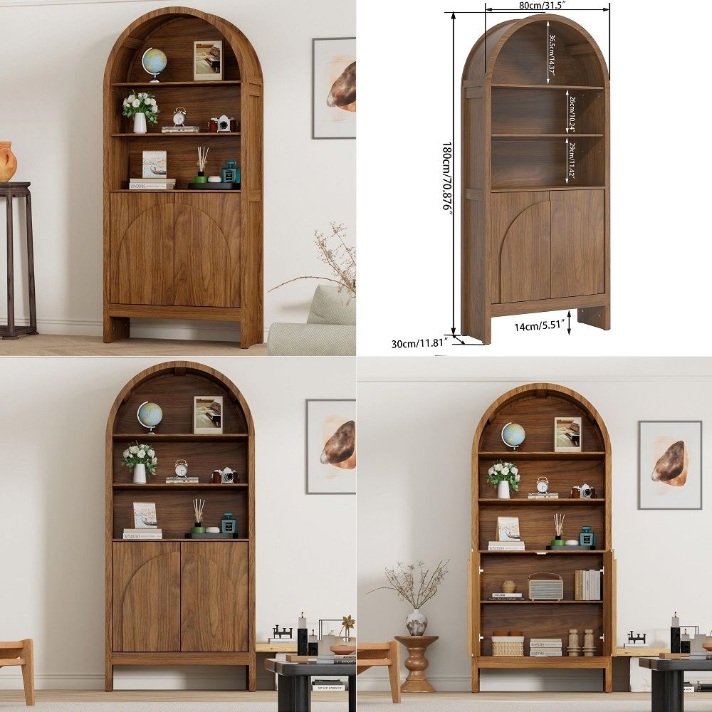 Storage - Vitrine arquée Century avec portes, vitrine