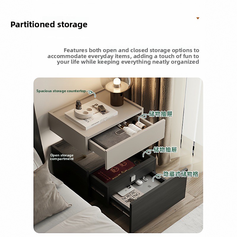 Tables - Table de chevet minimaliste avec compartiment
