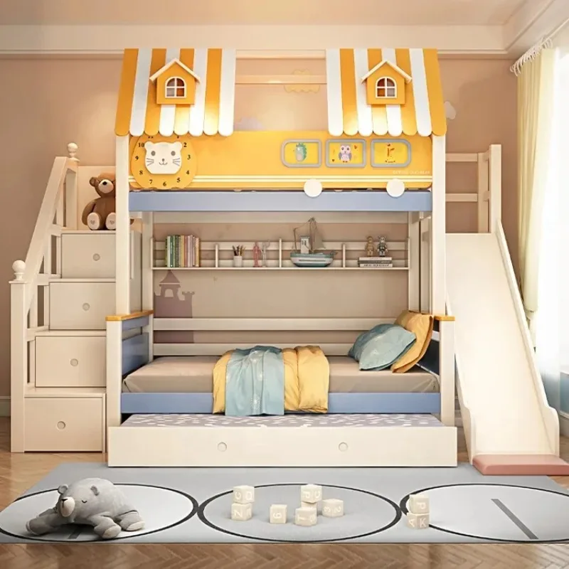 Lit superposé en bois pour enf - Bunk Bed With Stairs And Slide avis et prix