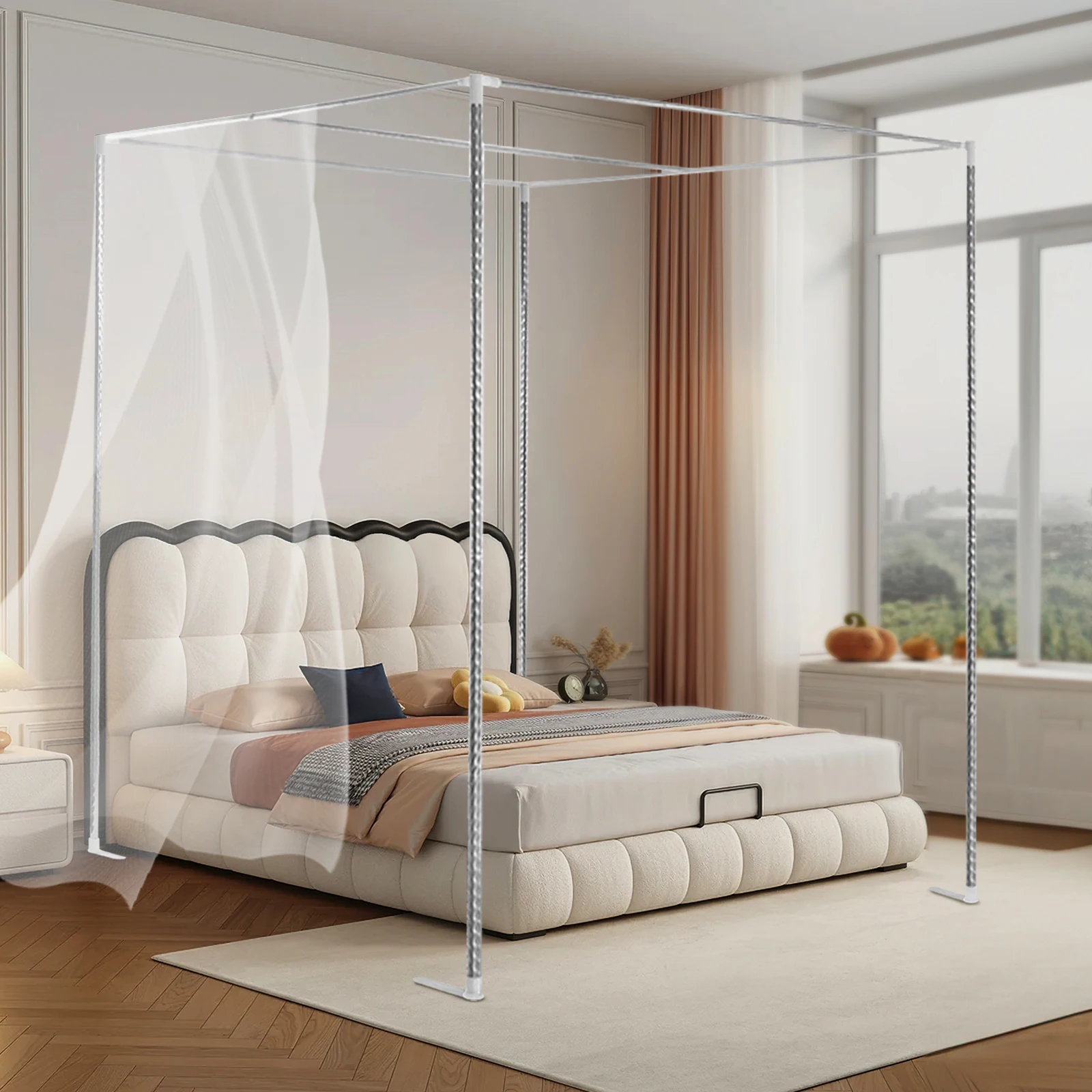 Support de moustiquaire de lit - Canopy Bed Frame Metal Queen avis et prix