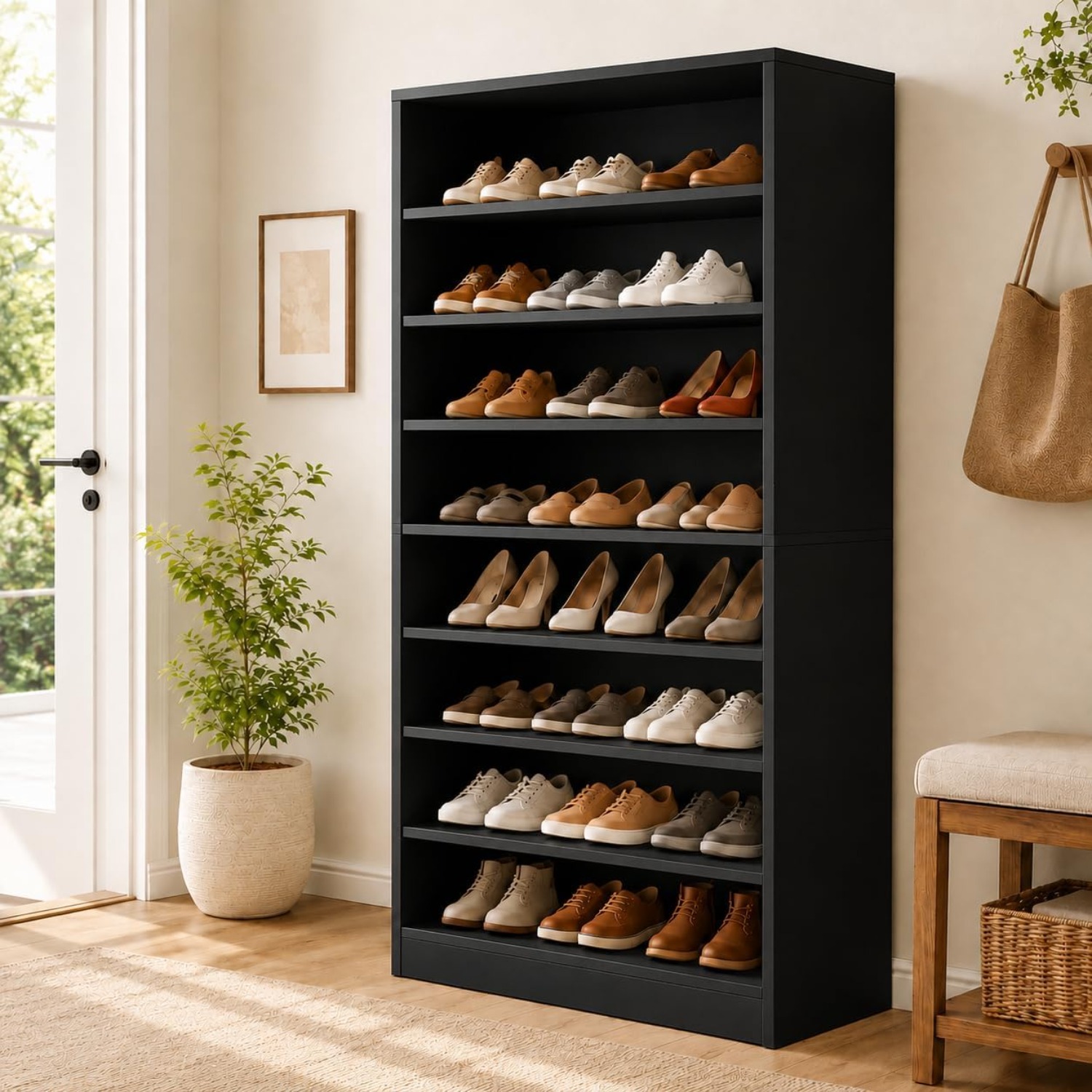Meuble à chaussures haut à 9 n - Shoe Rack Cabinet Narrow Entryway avis et prix