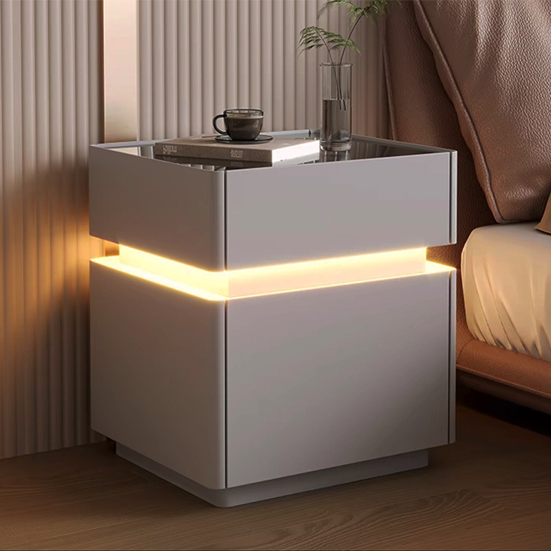 Table de chevet intelligente a - Solid Wood Nightstand 2 Drawers avis et prix