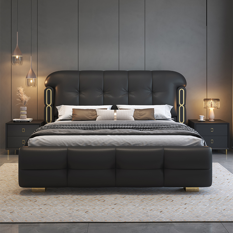 Meubles de chambre à coucher e - King Size Bed Frame With Storage Drawers avis et prix