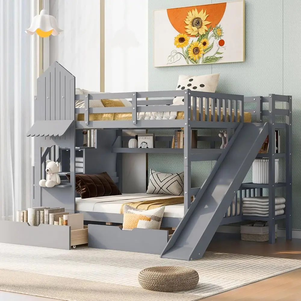 Lit superposé double avec esca - Bunk Bed With Stairs And Slide avis et prix