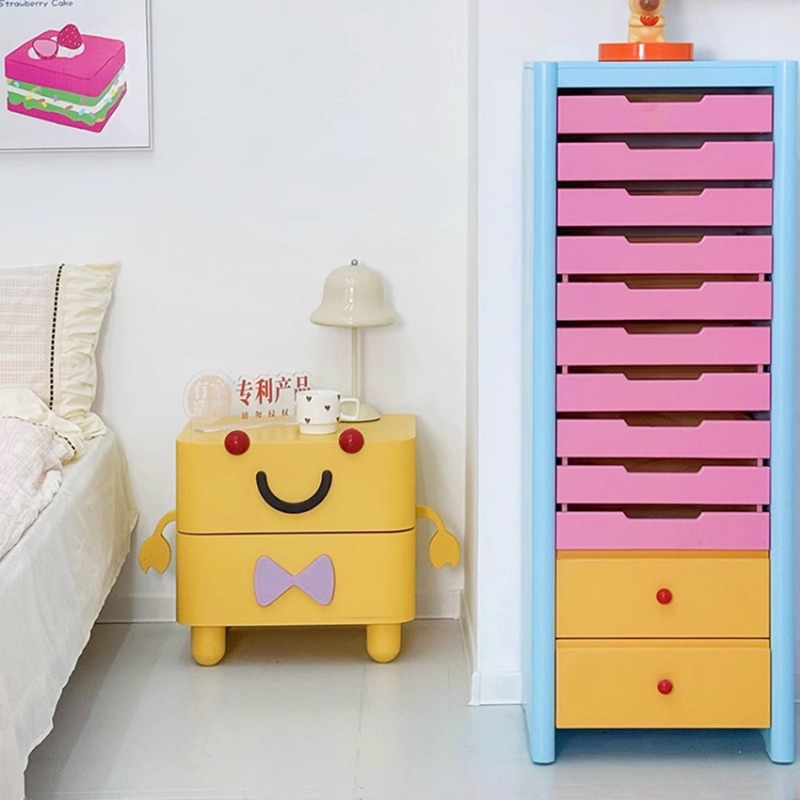 Table de chevet de dessin anim - Solid Wood Nightstand 2 Drawers avis et prix