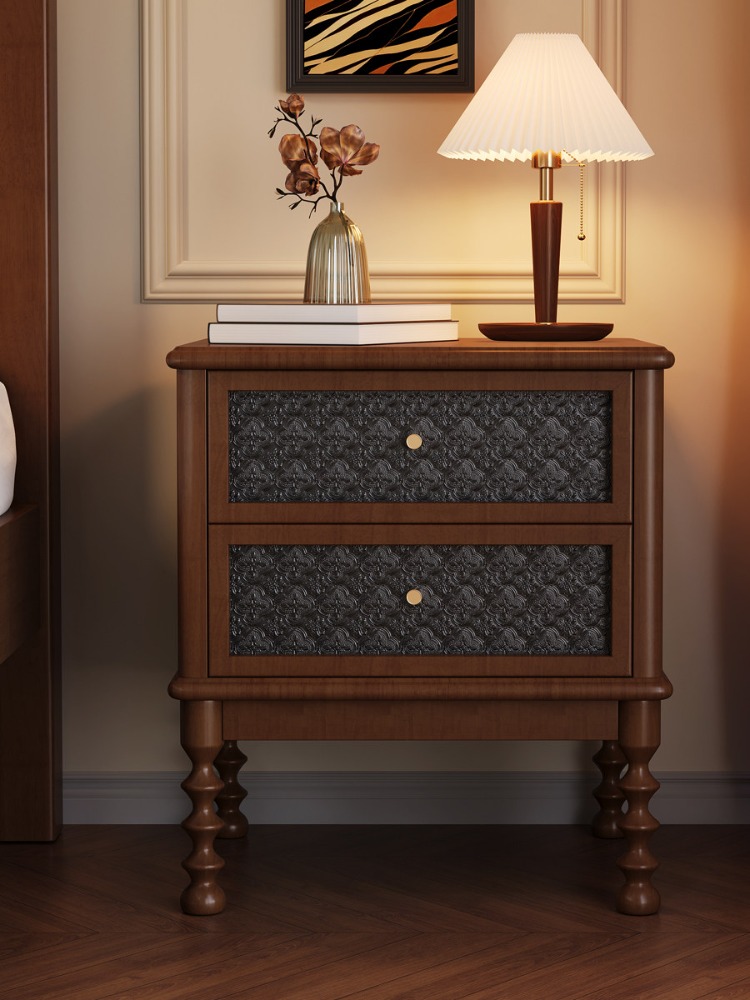 Tables de chevet vintage en ve - Solid Wood Nightstand 2 Drawers avis et prix