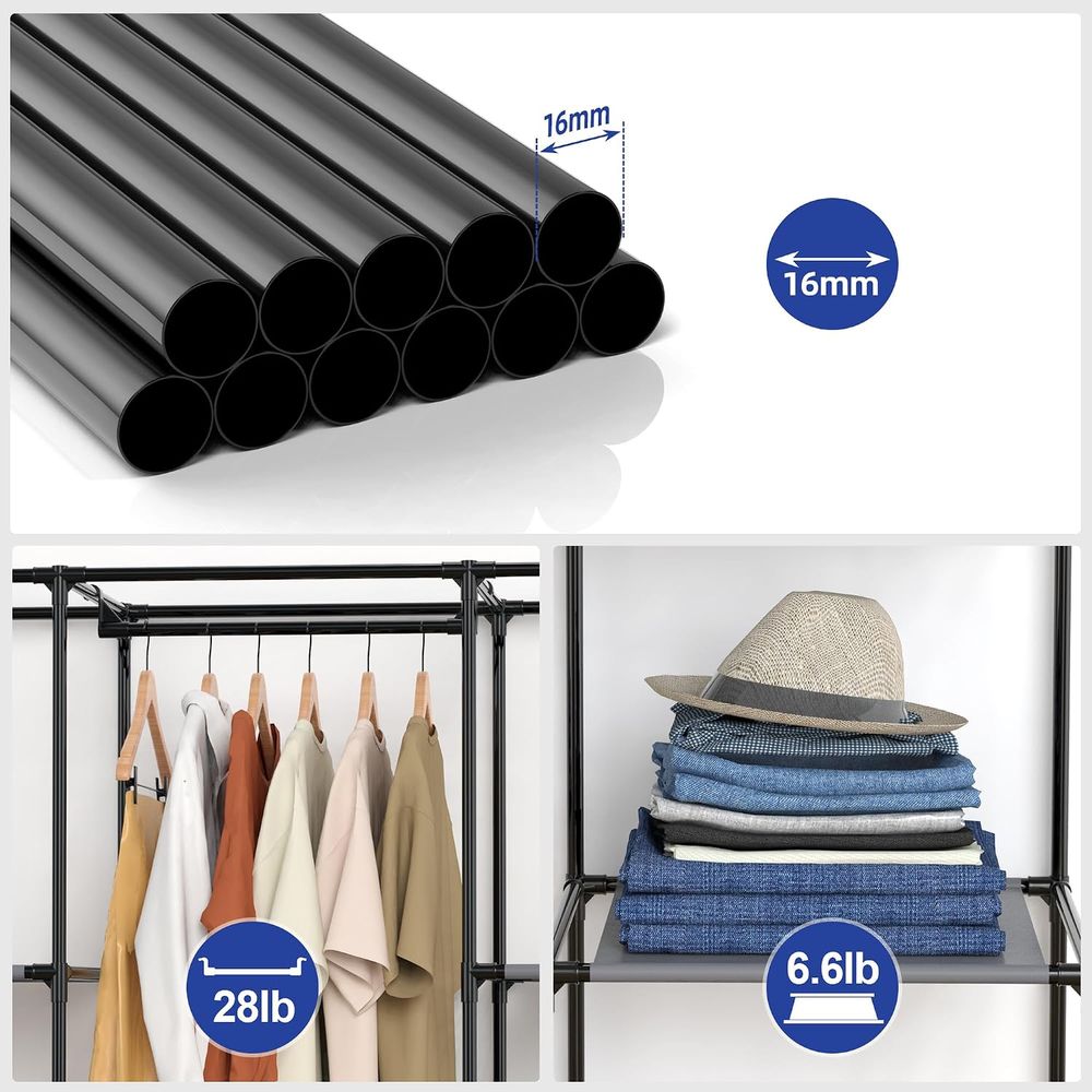 Armoire portable, penderie ave - Wardrobe Closet Portable Fabric Cover avis et prix
