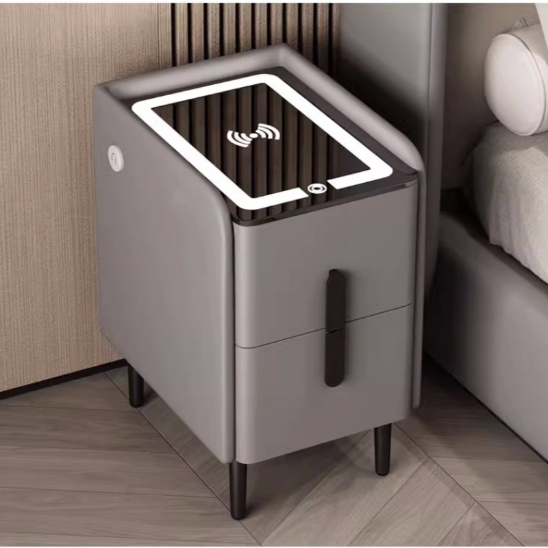 Table de chevet intelligente d - Solid Wood Nightstand 2 Drawers avis et prix