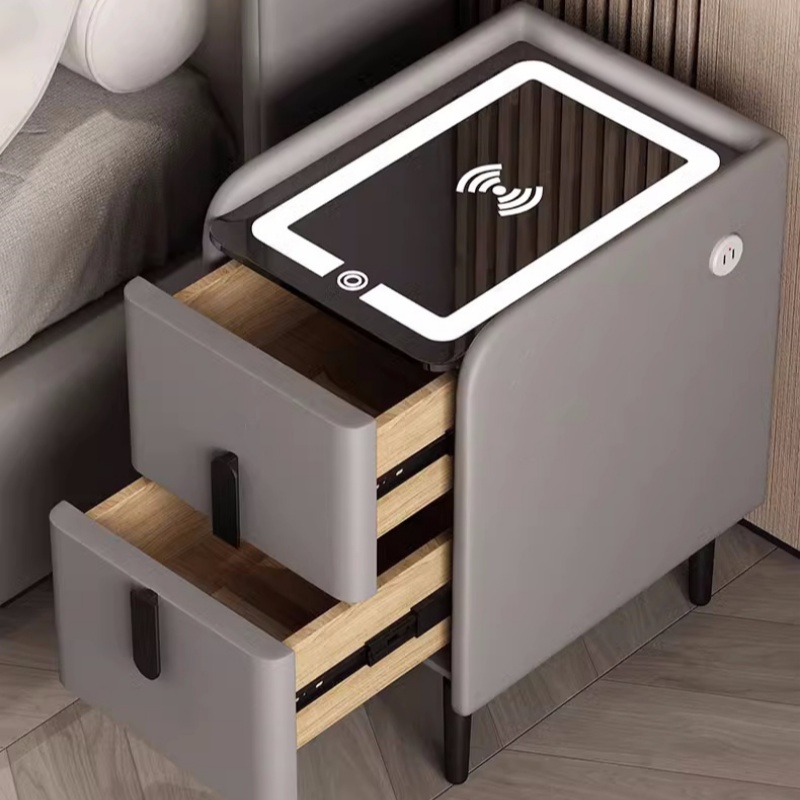 Table de chevet intelligente d - Solid Wood Nightstand 2 Drawers avis et prix