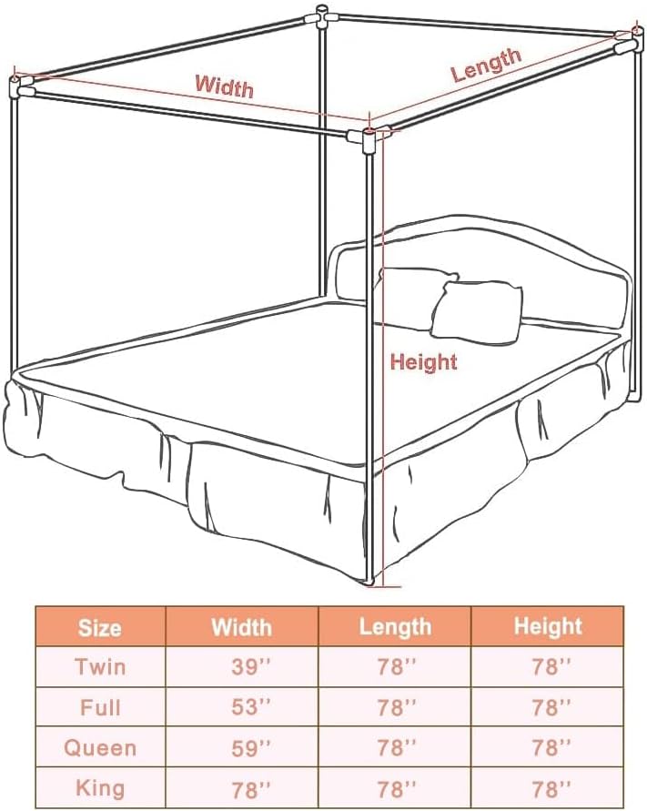 Cadre de lit à baldaquin en ac - Canopy Bed Frame Metal Queen avis et prix