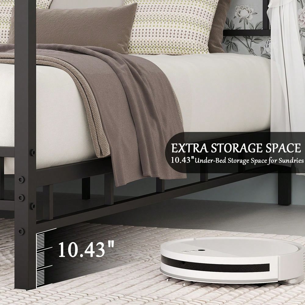Cadre de lit en métal avec bal - Canopy Bed Frame Metal Queen avis et prix