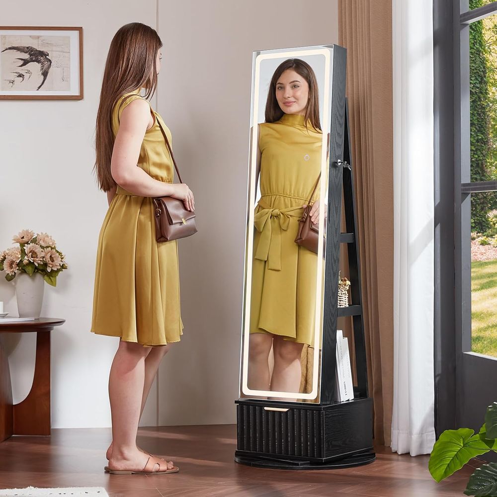 360 °   Armoire à bijoux pivot - Full Length Mirror Jewelry Armoire avis et prix