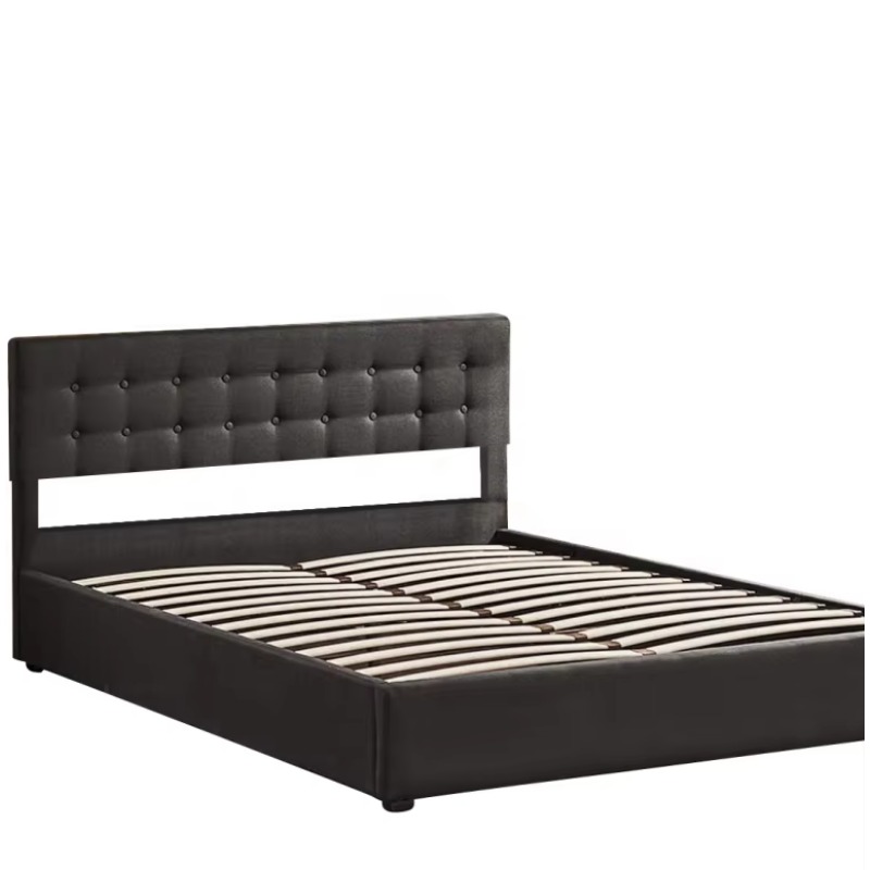 Lit ottoman moderne en velours - Gas Lift Storage Bed Hydraulic avis et prix