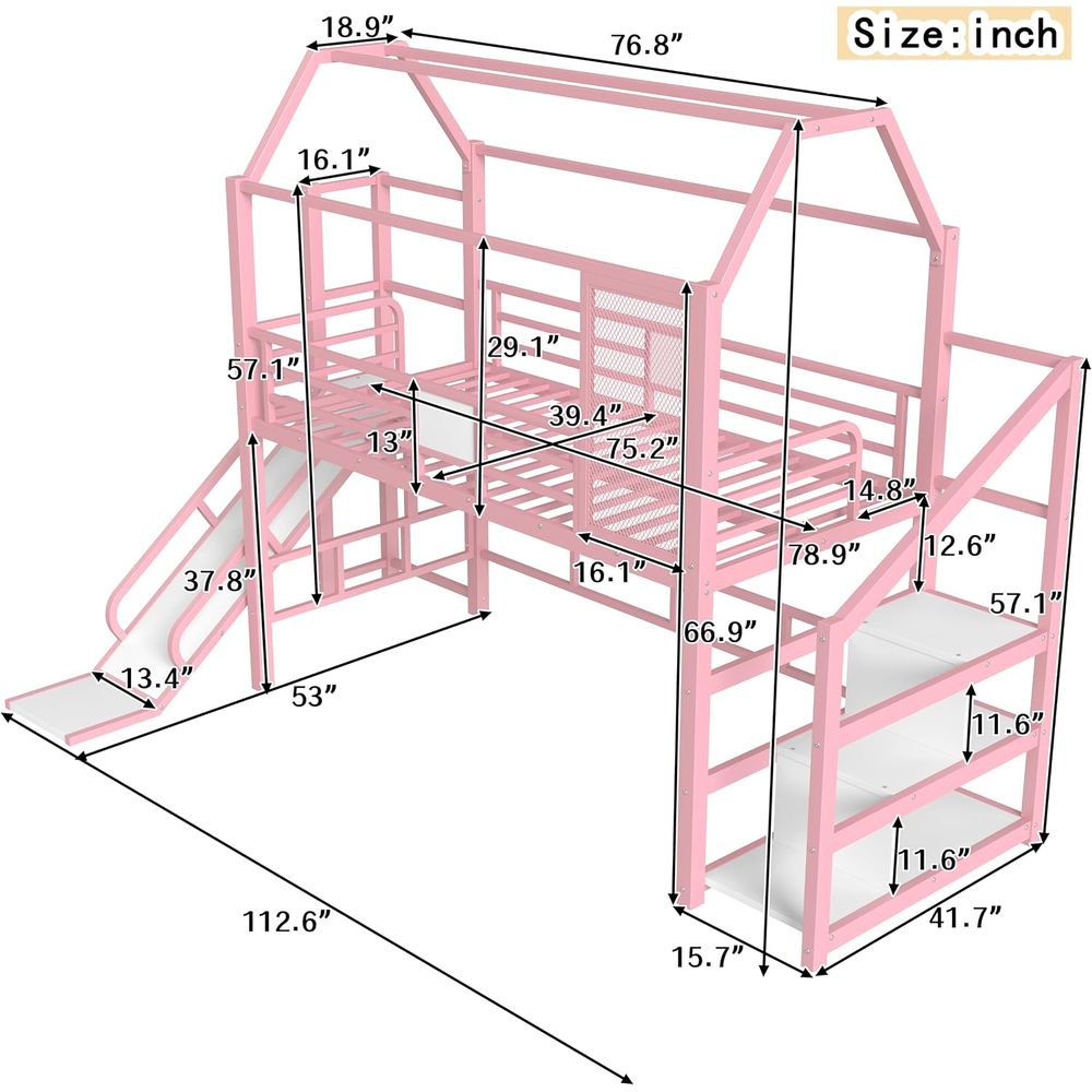 Lit superposé en métal pour de - Bunk Bed With Stairs And Slide avis et prix