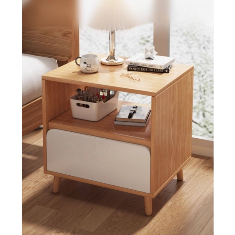 Table de chevet blanche avec t - Solid Wood Nightstand 2 Drawers avis et prix