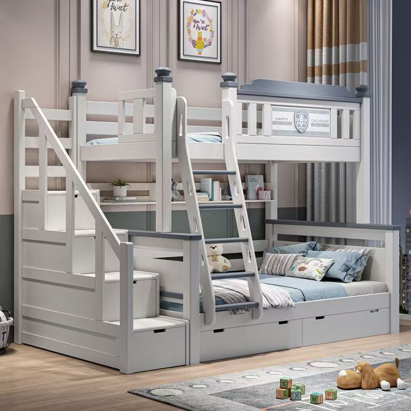 Lit superposé en bois massif p - Bunk Bed With Stairs And Slide avis et prix