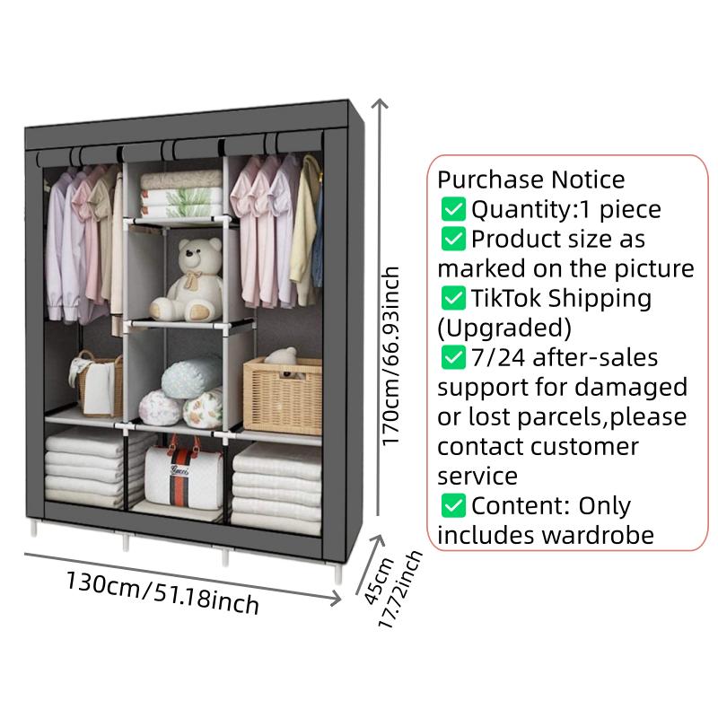 Armoire à vêtements portable d - Wardrobe Closet Portable Fabric Cover avis et prix