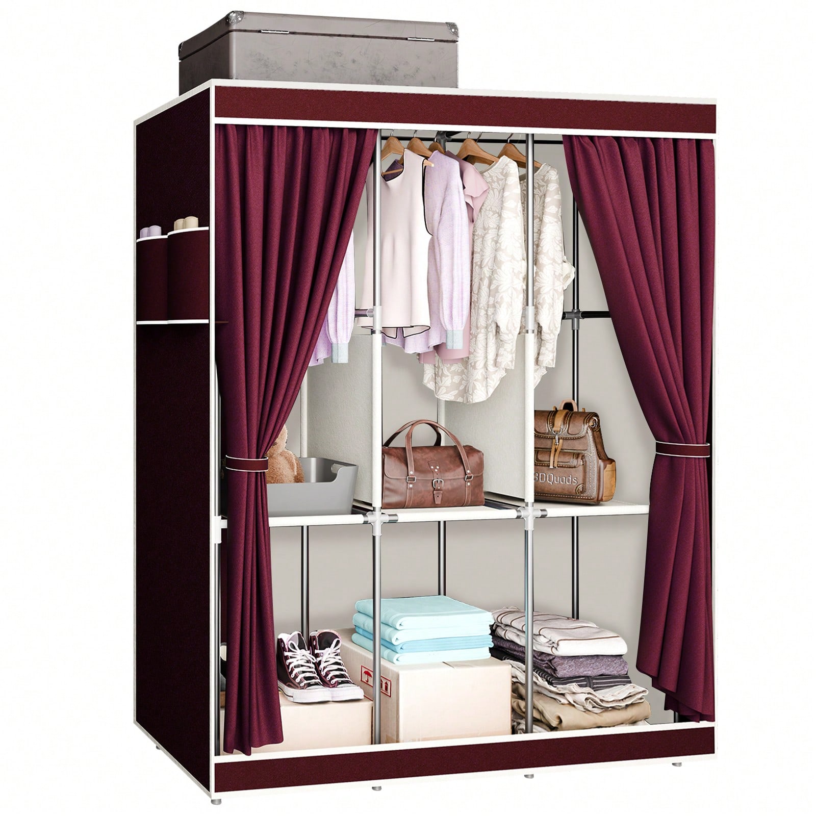 Armoire portable de 65 pouces  - Wardrobe Closet Portable Fabric Cover avis et prix