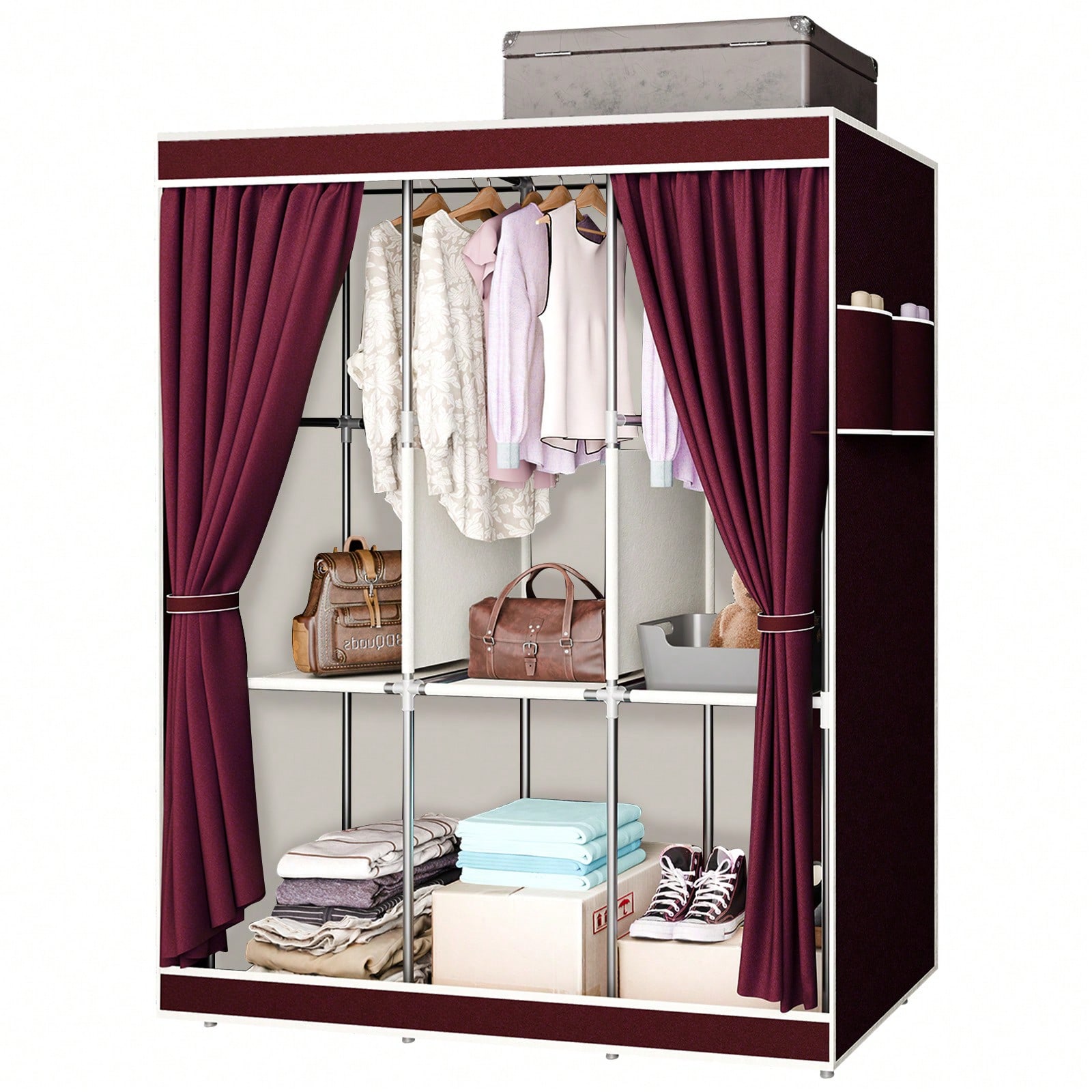 Armoire portable de 65 pouces  - Wardrobe Closet Portable Fabric Cover avis et prix