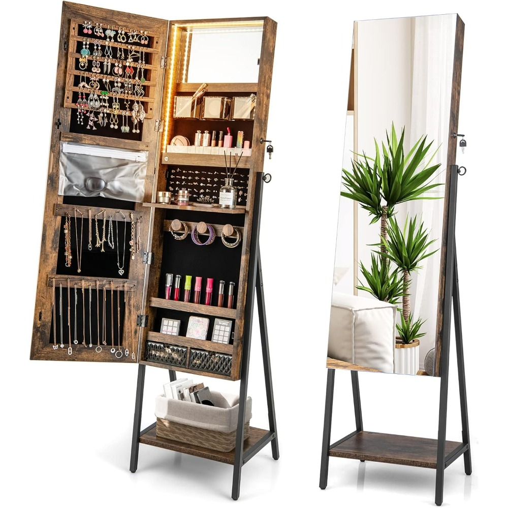 Armoire à bijoux sur pied CHAR - Full Length Mirror Jewelry Armoire avis et prix