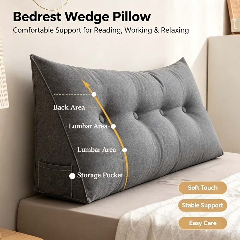 Grand coussin de tête de lit,  - Headboard Cushion Backrest Tatami avis et prix