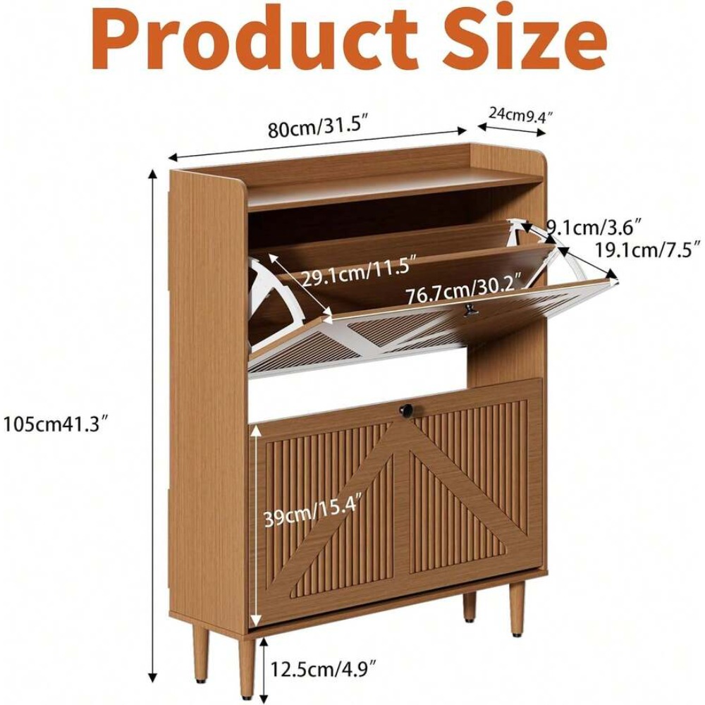 Meuble à chaussures étroit à 2 - Shoe Rack Cabinet Narrow Entryway avis et prix