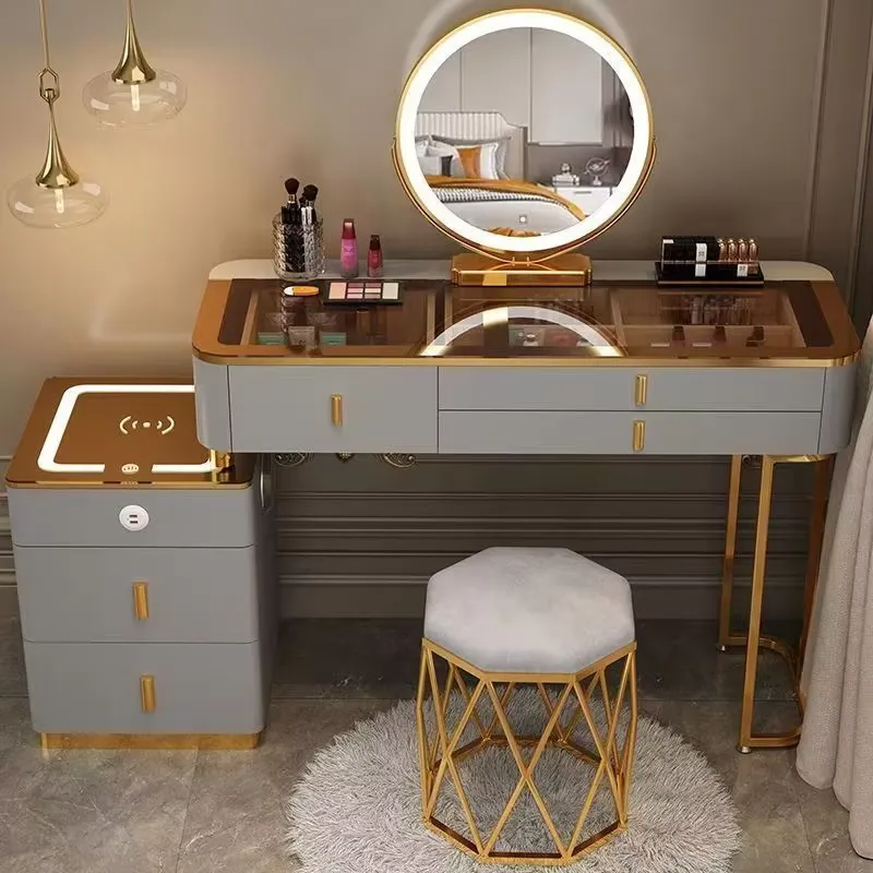 Meuble de chambre moderne : Co - Dressing Table Vanity With Lighted Mirror avis et prix