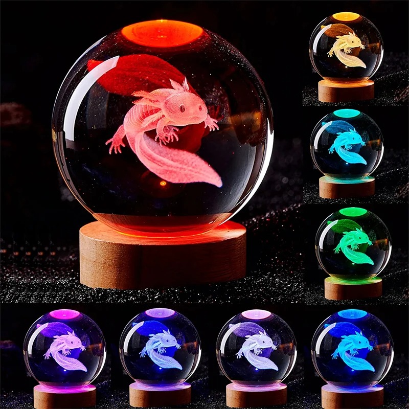 Axolotl – boule de cristal gra - Floating Nightstand With Led Light avis et prix