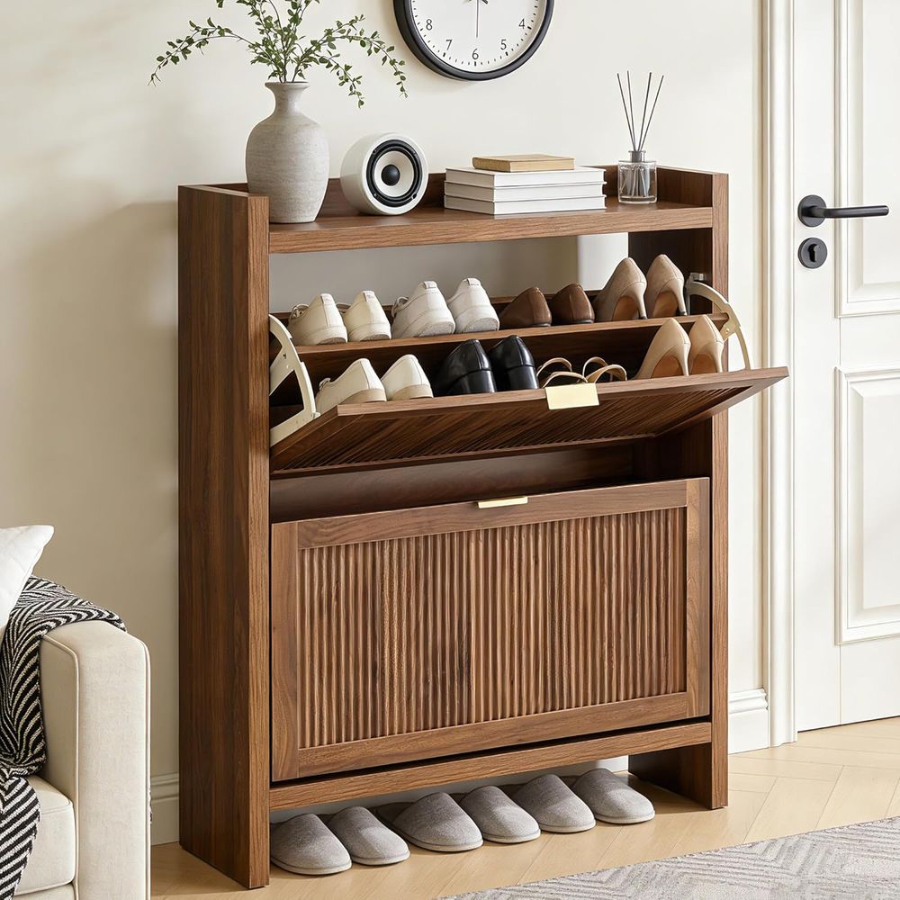 Meuble à chaussures étroit en  - Shoe Rack Cabinet Narrow Entryway avis et prix