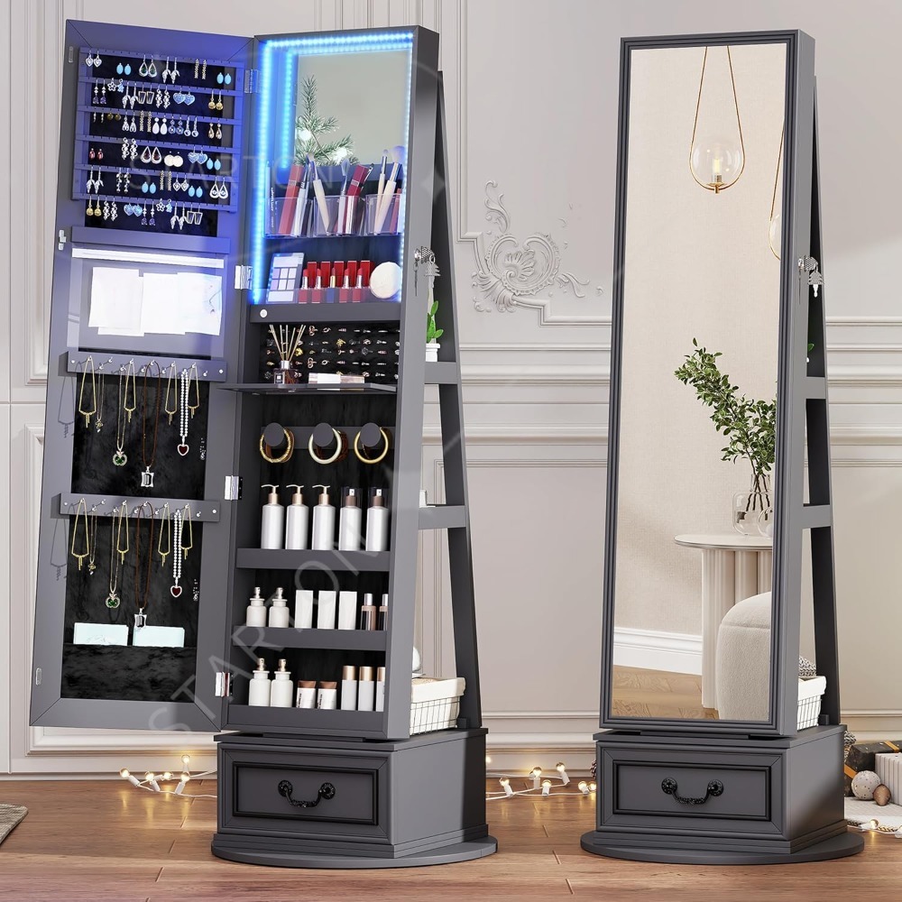 Armoire à bijoux miroir sur pi - Full Length Mirror Jewelry Armoire avis et prix
